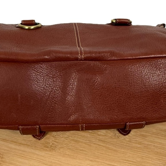 Via Spiga Erica Shoulder Bag – Style 35326 – Cigar Brown Pebbled Leather - Picture 9 of 12